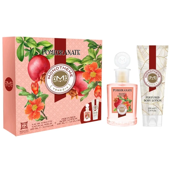 Monotheme Pomegranate Eau De Toilette 100ml + Body Lotion 100ml Gift Set For Her