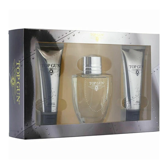 Top Gun Chevron Gift Set 100ml Eau De Toilette + 100ml Shower Gel + 100ml Aftershave Balm