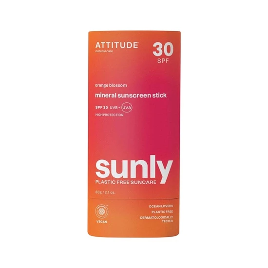 Attitude Sunly Mineral Sunscreen Stick SPF 30 Orange Blossom