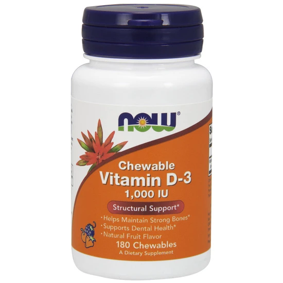 Now Foods Vitamin D-3 1000 Iu Chewable 180 Chewables
