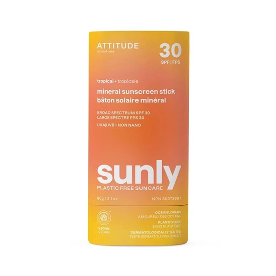 Attitude Sunly Tropical Mineral Sunscreen Stick Spf 30 60G