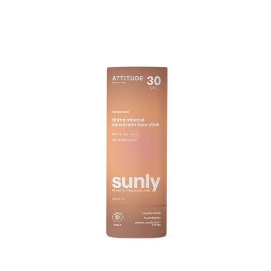 Attitude Sunly Tinted Mineral Sunscreen Face Stick Unscented SPF 30
