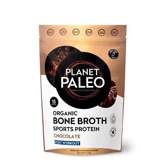 Planet Paleo Organic Bone Broth Sports Protein Chocolate