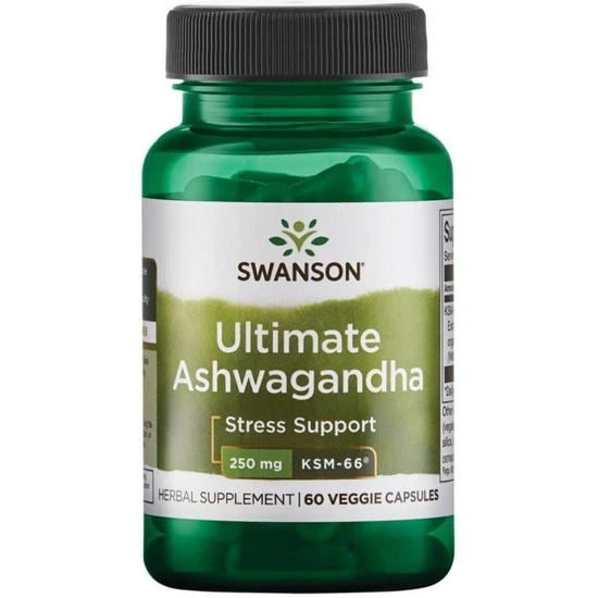 Swanson Ashwagandha Ultimate KSM-66 250mg Capsules