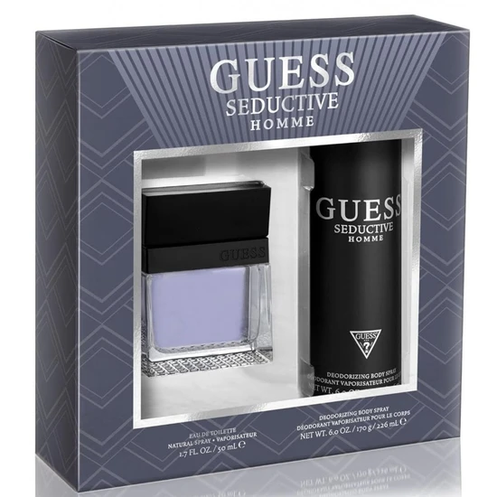 Guess Seductive Homme Gift Set 50ml Eau De Toilette + 226ml Body Spray