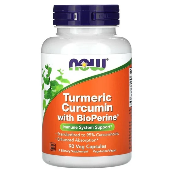 NOW Foods Turmeric Curcumin With BioPerine Vegicaps