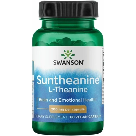 Swanson Suntheanine L-Theanine 200mg Capsules