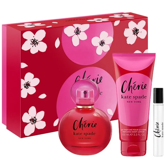 Kate Spade Cherie Set 100ml Eau De Parfum + 7.5ml Eau De Parfum + 100ml BL