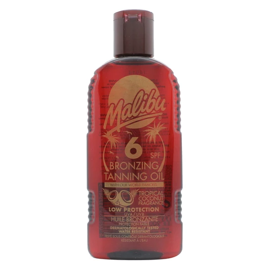 Malibu Bronzing Tanning Oil Tropical Coconut Fragrance SPF 6