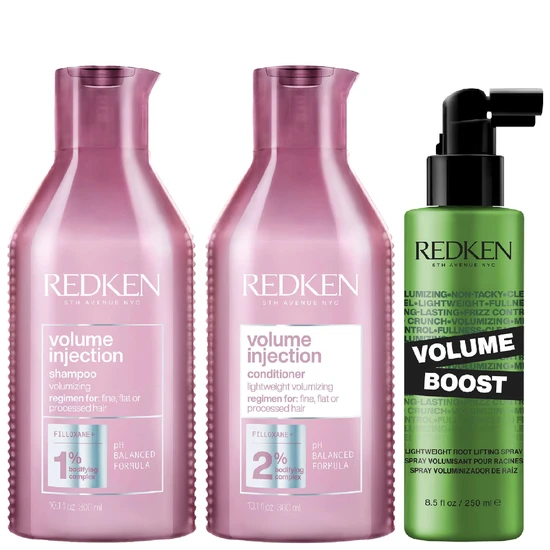 Redken Bundles Trio: Volume Injection Shampoo, Volume Injection Conditioner & Styling Volume Boost