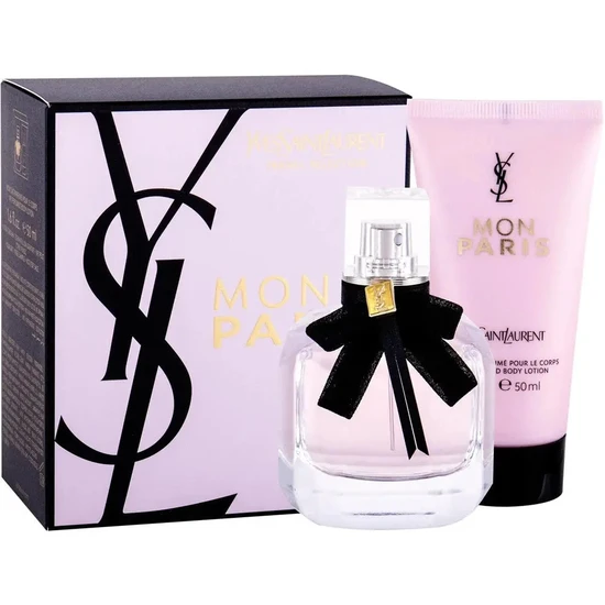 Yves Saint Laurent Mon Paris Gift Set 50ml Eau De Parfum + 50ml Body Lotion