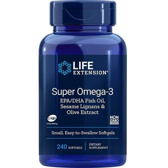 Life Extension Super Omega-3 EPA/DHA With Sesame Lignans & Olive Extract