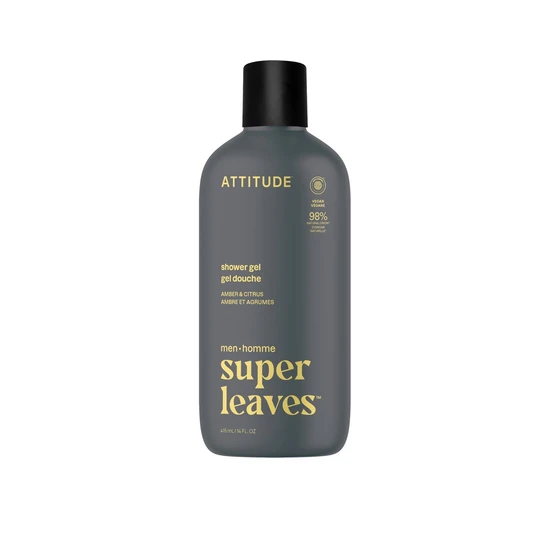 Attitude Super Leaves Men Shower Gel Amber & Citrus