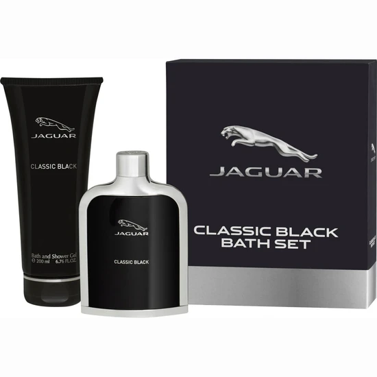 Jaguar Classic Black Eau De Toilette 100ml Bath & Shower Gel 200ml Bath Set