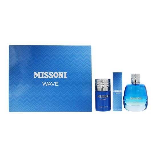 Missoni Wave Eau De Toilette Gift Set 100Ml, 10Ml Spray + Deodorant Stick 75G