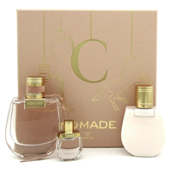 Chloé Nomade Eau De Parfum 75ml + Body Lotion 100ml + Eau De Parfum 5ml Gift Set