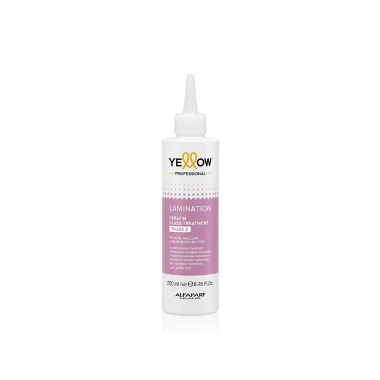 Yellow Professional Lamination Keratin Glass Treatment Phase 2