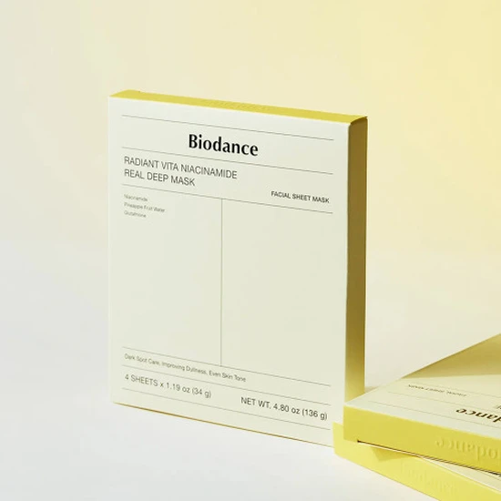 Biodance Radiant Vita Niacinamide Real Deep Mask 4 Sheets