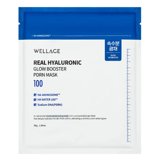 WELLAGE Real Hyaluronic Glow Booster PDRN Mask
