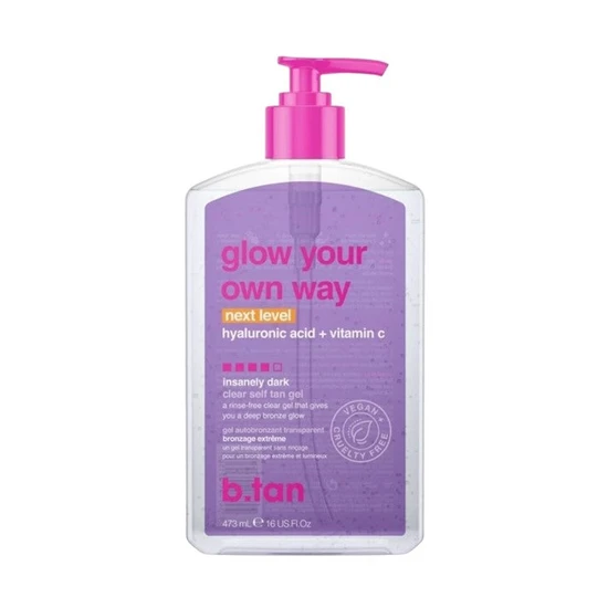 B Tan Glow Your Own Way Insanely Dark Clear Self Tan Gel