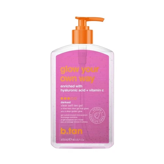 B Tan Glow Your Own Way Darkest Clear Self Tan Gel