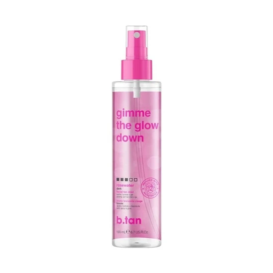 B Tan Gimme The Glow Down Rosewater Facial Tan Mist