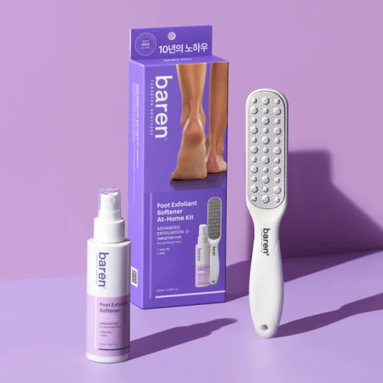 BAREN Foot Exfoliant Softener At-Home Kit