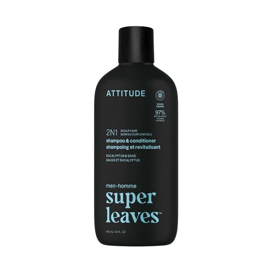 Attitude Super Leaves Men 2-In-1 Shampoo & Conditioner Scalp Care Eucalyptus & Sage