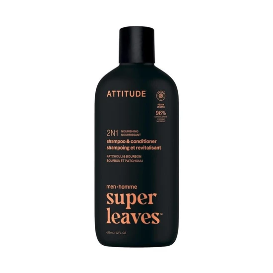 Attitude Super Leaves Men 2-in-1 Nourishing Men Shampoo & Conditioner Patchouli & Bourbon