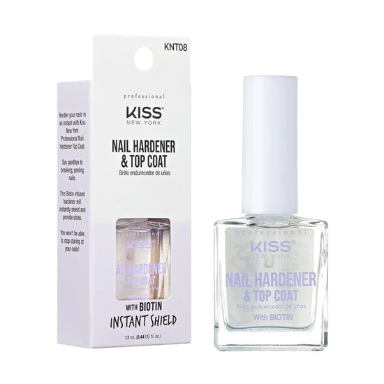 Kiss Nail Hardener & Top Coat With Biotin Instant Shield