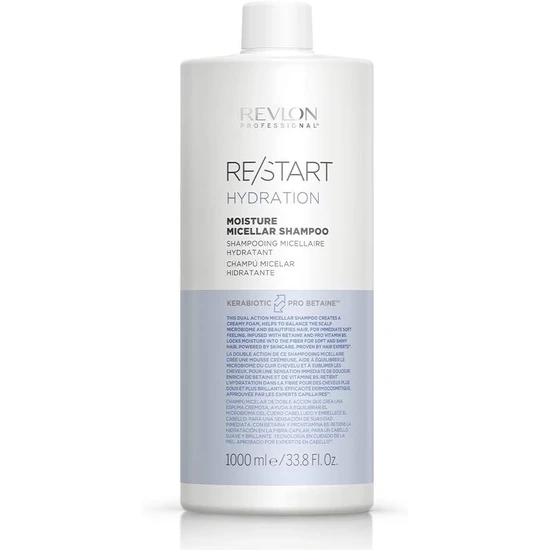 Revlon Restart Hydration Moisture Micellar Shampoo 1000Ml