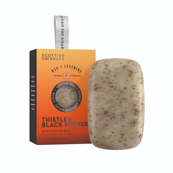 Scottish Fine Soaps Thistle & Black Perpper Body Scrub Bar