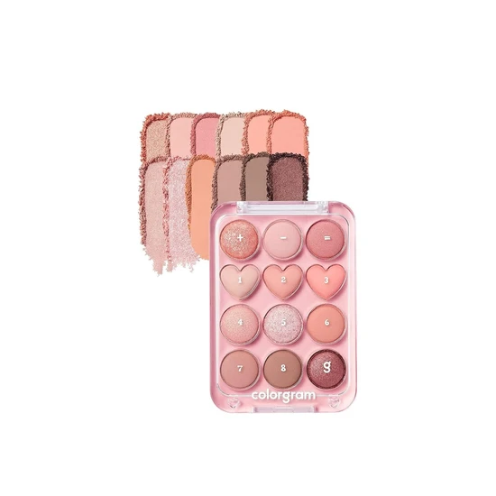 Colorgram Pin Point Eyeshadow Palette 01 Peach + Coral 9.9G