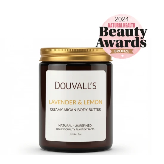 Douvall's Organic Creamy Argan Body Butter Lavender & Lemon