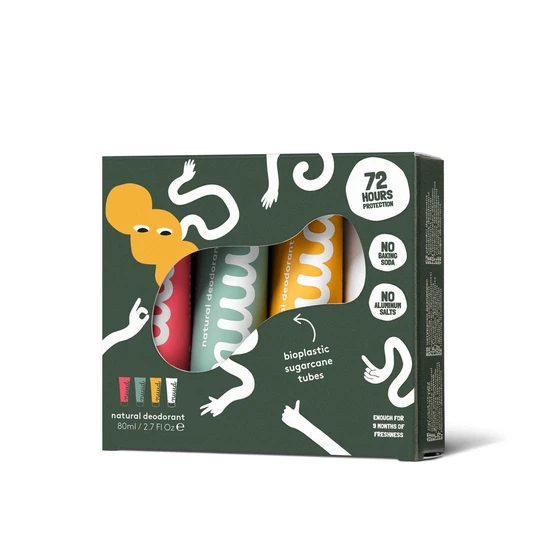 Nuud Cream Deodorant Family Pack