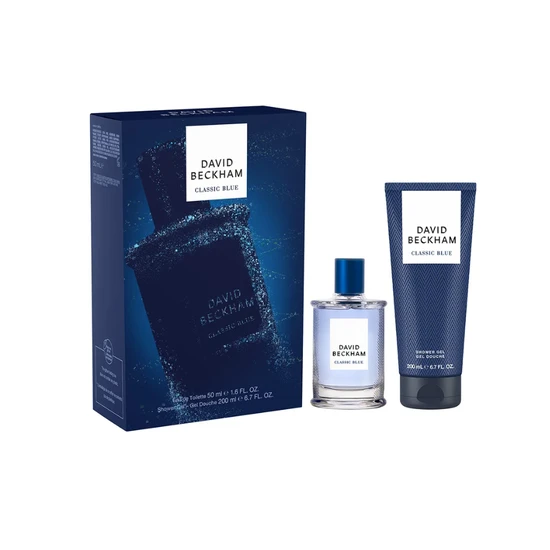 David Beckham Classic Blue Gift Set 50ml Eau De Toilette + 200ml Shower Gel