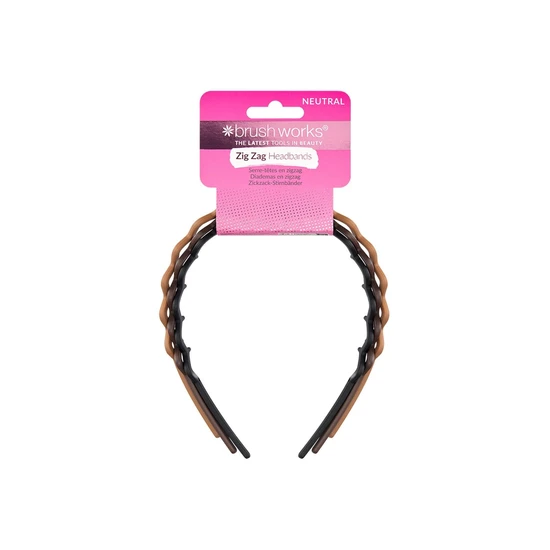 Brushworks Neutral Zig Zag Headbands