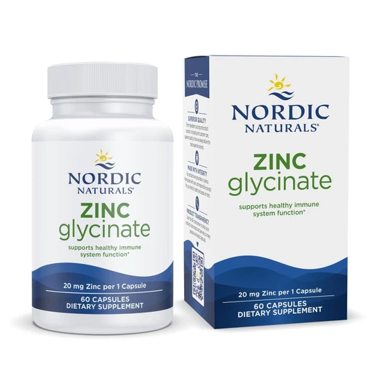 Nordic Naturals Zinc Glycinate 20mg Capsules