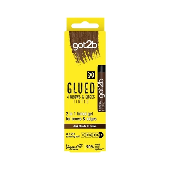 Schwarzkopf Glued 4 Brows & Edges Dark Blonde To Brown Tinted Gel