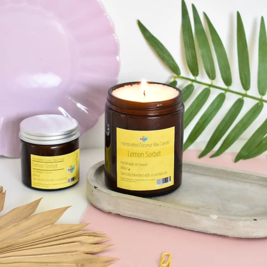 thenaturalspa The Natural Spa Lemon Sorbet Hand Poured Coconut Wax Candle