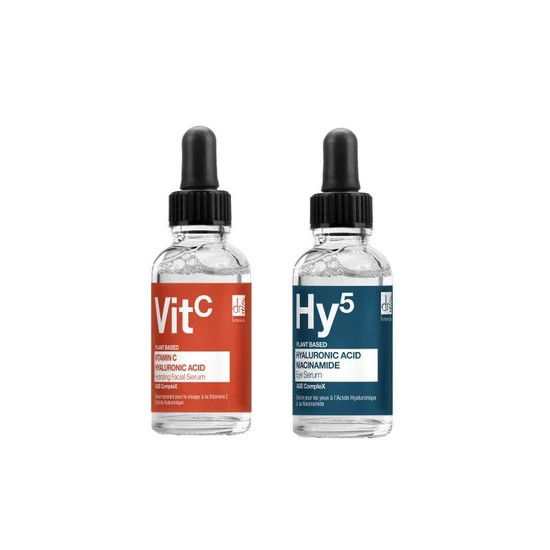 Dr Botanicals Vitamin C & Hyaluronic Acid Anti-ageing Facial Serum + Hyaluronic Acid & Niacinamide Anti-ageing Eye Serum