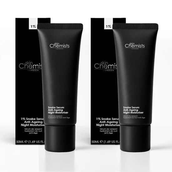 skinChemists Snake Serum Anti-Ageing Night Moisturiser Duo Set