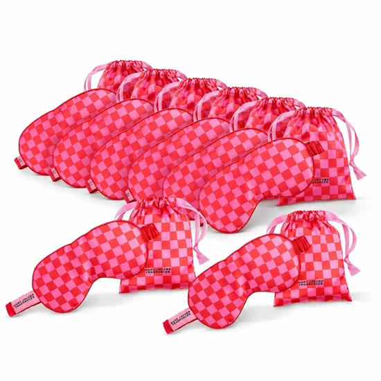 Marc Jacobs Pink & Red Checkerboard Eye Mask GWP