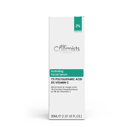 skinChemists Hydrating Polyglutamic Acid, Vitamin C Facial Serum For Glowing Skin