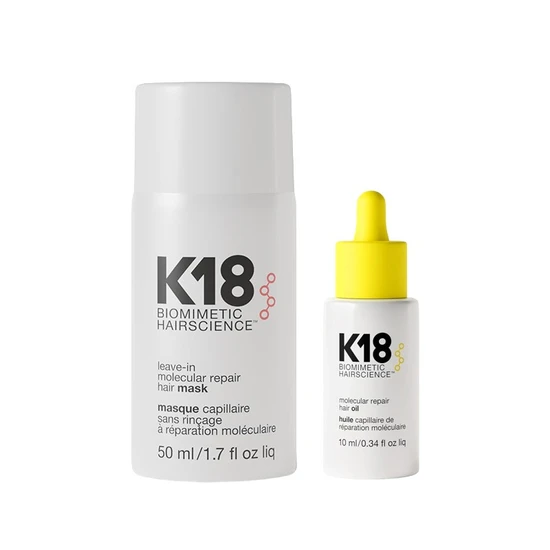 K18 DUO K18 Leave-In Molecular Repair Hair Mask & Molecular Repair Hair Oil