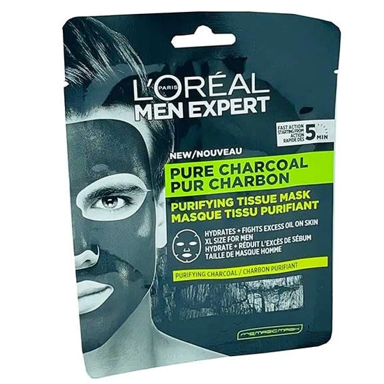 L'Oreal Paris Men Expert Pure Charcoal Purifying Tissue Mask