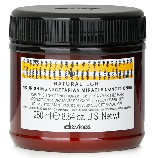 Davines Natural Tech Nourishing Vegetarian Miracle Conditioner For Dry, Brittle Hair