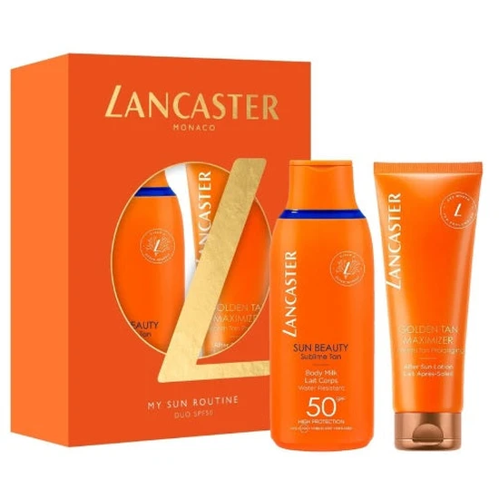 Lancaster My Sun Routine Gift Set Sun Beauty Sublime Tan SPF 50 Body Milk 175ml + Golden Tan Maximizer Aftersun Lotion 125ml