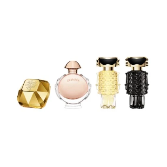 Paco Rabanne Miniatures Gift Set 5ml Lady Million Eau De Parfum + 6ml Olympea Eau De Parfum + 4ml Fame Eau De Parfum + 4ml Fame Parfum Eau De Parfum