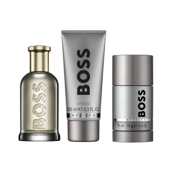 Hugo Boss Boss Bottled Eau De Parfum Gift Set 100Ml, 100Ml Shower Gel & 75G Deodorant